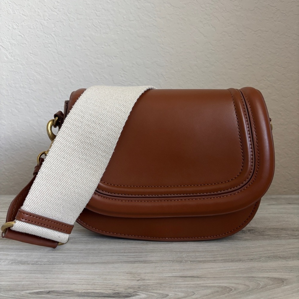 Zara  Crossbody Flap Bag Removable And Adjustable Straps Brown - Picture 2 of 8